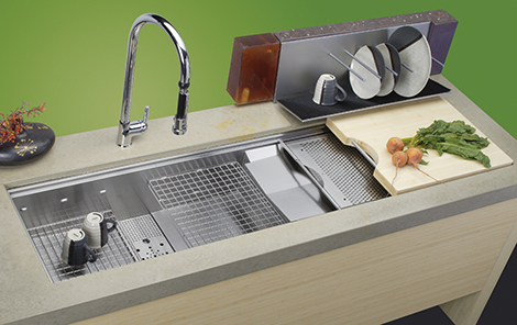 cascade sink stainless steel design
