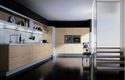 contemporary simple and clean kitchen style