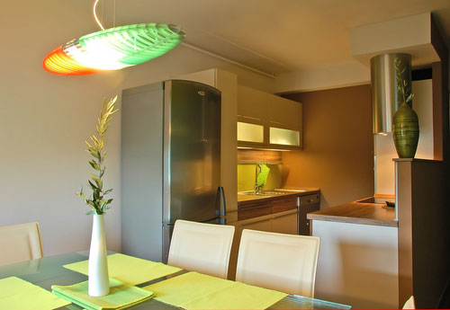 futuristic kitchen lighting for small condominium kitchen